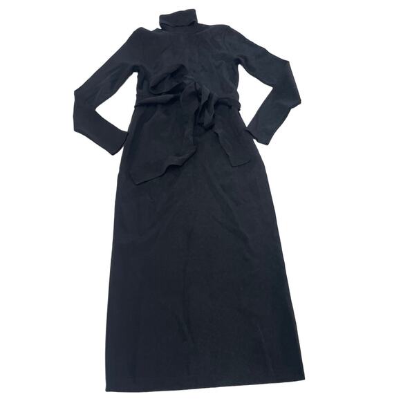 Toccin‎ x RTR Dress Womens Medium Black Knit Sweater Racer Midi Cutout Back - Picture 2 of 13